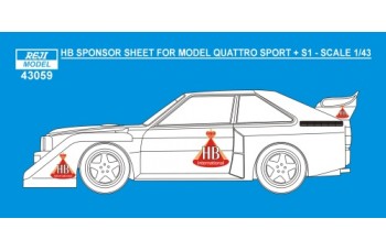 Decal –  Audi Quattro Sport S1 - HB sponsor logo
